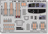 PC-6 ポーター/AU-23A ピースメーカー 計器盤/シートベルト カラーズーム (接着剤付) (プラモデル)