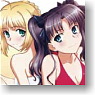 [Fate/stay Night -UNLIMITED BLADE WORKS-] A3 Clear Desk Mat [Rin & Saber] (Anime Toy)