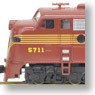 EMD E8A PRR Tuscan Red 5 Stripe (Tuscan Red/Yellow Stripe) (#5711) (Model Train)