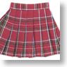 PNM Pleats Check Skirt (Red Tartan) (Fashion Doll)