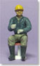 Industrial Locomotives Driver Figure (Facing Front/Painted) (Model Train)