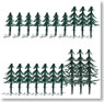 Coniferous Tree 3cm x 7pcs. / 5cm x 10pc. / 7cm x 3pcs. (Model Train)