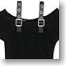 PNM Punk Belt T-shirt & Arm Warmer set (Black x Black) (Fashion Doll)