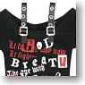 PNM Punk Belt T-shirt & Arm Warmer set (Black x Red & Black Border) (Fashion Doll)