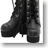 Lace-up Euro Punk Boots (Black) (Fashion Doll)