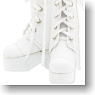 Lace-up Euro Punk Boots (White) (Fashion Doll)