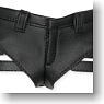 50cm Side Belt Short Pants (Leather Black) (Fashion Doll)