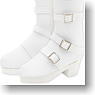 50cm Side Buckle Belt Boots (White) (Fashion Doll)