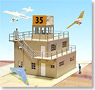 [Miniatuart] Aviation Scene Series : Control Tower type-B (Unassembled Kit) (Model Train)