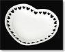 ミニチュア食器 (白いハートの小皿/70mm) (素材)