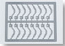 床下配管 電車車端用 (灰色) (左右各8個入) (鉄道模型)