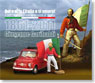 イタリア王国150周年記念モデル フィアット 500 (レッド) ジュゼッペ・ガリバルディ (イタリア統一の三傑の一人) フィギュア付き (ミニカー)