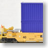 Gunderson MAXI-I Double Stack Car TTX #750754 w/40ft. Container (Yellow/Black, White letter) (5-Car Set) (Model Train)