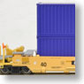 Gunderson MAXI-I Double Stack Car TTX #750767 w/40ft. Container (Yellow/Black, White letter) (5-Car Set) (Model Train)