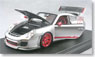 Porsche 911 (997) GT3 RS (シルバー) フル開閉モデル (ミニカー)