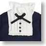LSS Pin Tuck Classical Dress (Navy) (Fashion Doll)