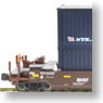 Gunderson MAXI-I Double Stack Car BNSF #238354 w/40ft. Container (Brown/White letter `Swoosh`) (5-Car Set) (Model Train)