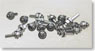 0.5mm hex rivets with round flange and raised head (20pcs) (Model Car)