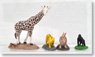 Animal Series (2) : Giraffe, Tiger, Kangaroo, Gorilla (Model Train)