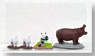 Animal Series (3) : Hippo, Panda, Alpaca (Model Train)