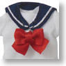 Short-sleeved Sailor Suit (White/Navy) (Fashion Doll)