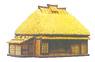Z-Fookey Private House Series House D (Straw-Thatched Roof) (Pre-colored Completed) (Model Train)