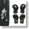 Crazy Owners 1/6 Martial arts uniform & Punching bag Set (Black) (Fashion Doll)
