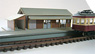 (N) The Sea Breeze and The Romance Station Building Series : Choshi Electric Railway Motochoshi Station Paper Kit (Pre-colored Completed) (Model Train)