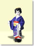 Ho Dolls MA-001 舞妓1 (青紫色の着物) (1体入り) (鉄道模型)