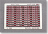 Number Plate for EF81 Hokutosei Color F (Red2) (10pcs.) (Model Train)