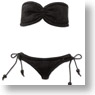 PNM Swimsuit (Bandeau Bikini) (Black) (Fashion Doll)