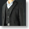 男性服 ファッション スーツ セット (ブラック) (ドール)
