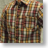 ZY-TOYS 1/6 Long sleeve Shirt & Jeans (Red/Yellow/White Check) (Fashion Doll)