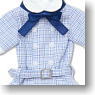 PNM Sahras a la mode Round Collar Cleric One-piece (Blue Check) (Fashion Doll)