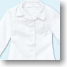 PNM Open-neck Long-sleeved Shirt (White) (Fashion Doll)