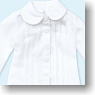 PNM Round Collar Pin Tuck Blouse (White) (Fashion Doll)