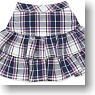 PNM Frilly Tiered Skirt (Black Check) (Fashion Doll)