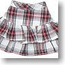 PNM Frilly Tiered Skirt (Red Check) (Fashion Doll)