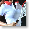 FLIRTY GIRL 1/6 Tennis Wear Set for Women (Red/White) (Fashion Doll)