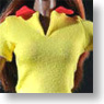 FLIRTY GIRL 1/6 Tennis Wear Set for Women (Yellow/Red) (Fashion Doll)