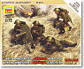 British foot soldier & Light Machine Gun Set (4 figures) (Plastic model)