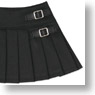 50cm サイドベルトプリーツスカート (ブラック) (ドール)