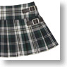 50cm Pleated Skirt w/Side Belt (Green Check) (Fashion Doll)