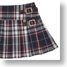 50cm Pleated Skirt w/Side Belt (Navy Check) (Fashion Doll)