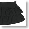 50cm Frill Tiered Skirt (Black) (Fashion Doll)
