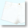 50cm Denim Hotpants (White) (Fashion Doll)