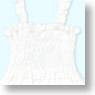 50cm Rumpled Shirring Camisoles (White) (Fashion Doll)