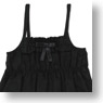 50cm Ribbon Frill Camisoles (Black) (Fashion Doll)