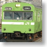 J.R. Series 103 Early Production Kansai Area A (M+M) Light Green Color Additional Middle Car Set (without Motor) (Add-On 2-Car Pre-Colored Kit) (Model Train)