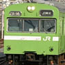 J.R. Series 103 Early Production Kansai Area B (Mc+M+T+Tc) Light Green Color Four Car Formation Total Set (w/Motor) (Basic 4-Car Pre-Colored Kit) (Model Train)